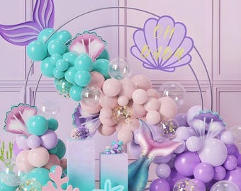 Mermaid Balloon Garland Arch Kit: Baby Shower Party Decoration