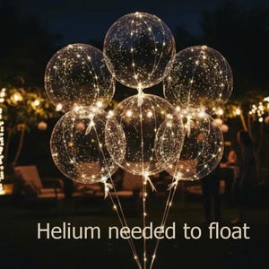 LED Bobo Balloons with batteries included: 24-inch Light Up Party Decorations image 2