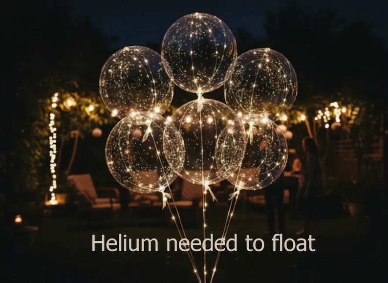 LED Bobo Balloons with batteries included: 24-inch Light Up Party Decorations image 2
