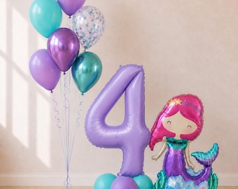 DIY Mermaid Balloon Arch with Number – Under the Sea Balloon Garland