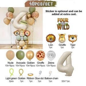 DIY Safari Animal Balloon Stack: Jungle Theme Party Decor image 11