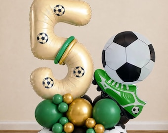 DIY Football Balloon Stack Kit | Custom Number, Soccer Party Decorations