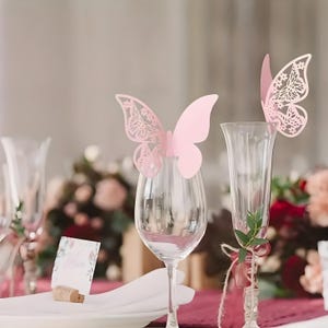 10 stücke 3D Schmetterling Weinglas Marker Set-Elegante Tischnummer und Namenskarten Für Hochzeiten Geburtstage Graduierungen und mehr