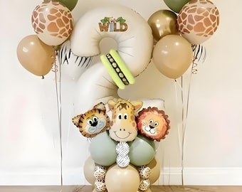 Kit ballonslinger safaridieren: feestdecoratie junglethema
