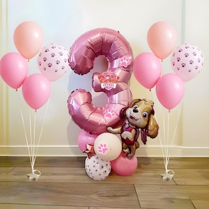 Skye Balloon Sculpture Dog-Themed Party Decoration Props Dog Paw Birthday Party