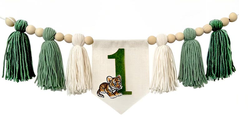 DIY Safari Animal Balloon Stack: Jungle Theme Party Decor Highchair banner