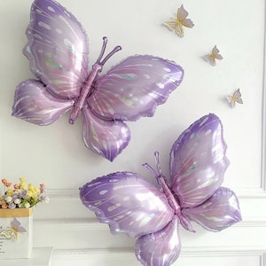 1 e 2 palloncini giganti in lamina a forma di farfalla da 40 pollici, decorazioni per baby shower a forma di farfalla, decorazioni per matrimoni, decorazioni per feste di compleanno, decorazioni per anniversari