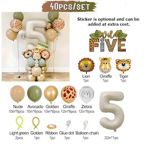 DIY Safari Animal Balloon Stack: Jungle Theme Party Decor image 12