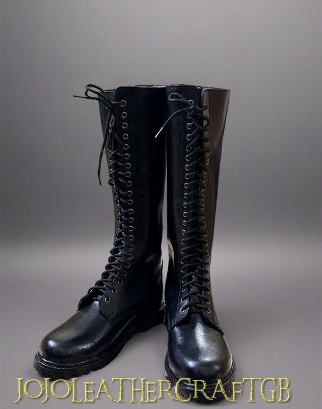 laced leather boots