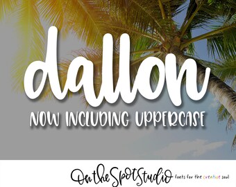 DALLON / whimsical font / script font / handlettered font / OTSS / bounce script / calligraphy / handwriting