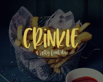 CRINKLE / whimsical font / script font / handlettered font / OTSS / bounce script / calligraphy
