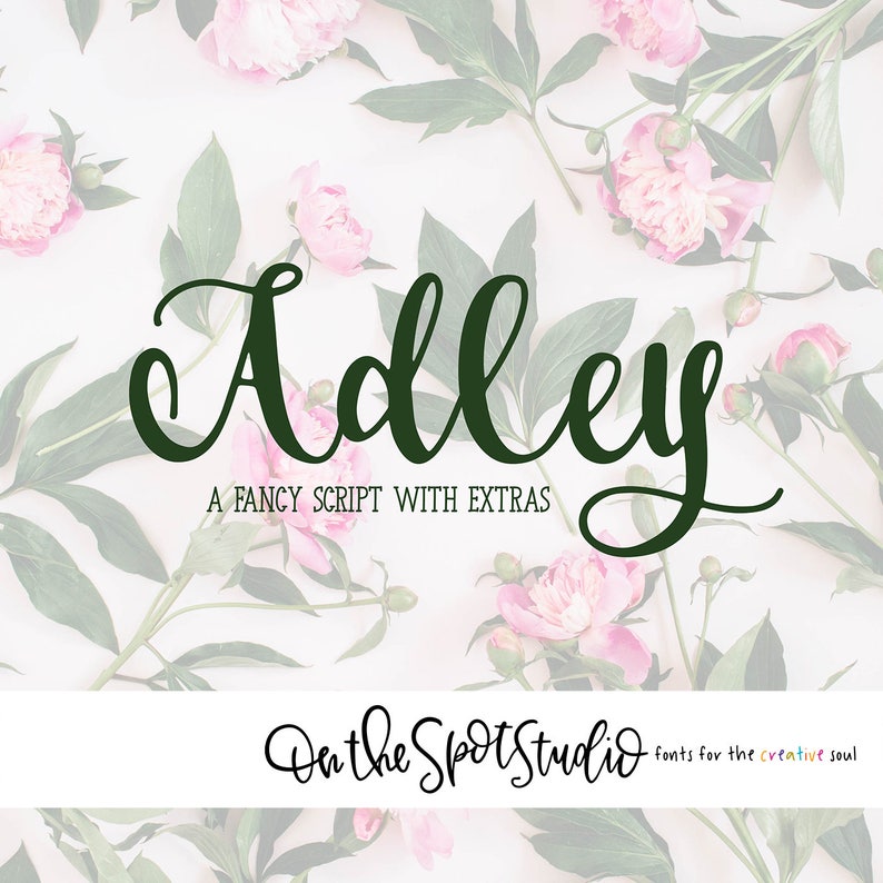 ADLEY / script Schriftart / Hochzeit Schrift / please Schrift Etsy.de