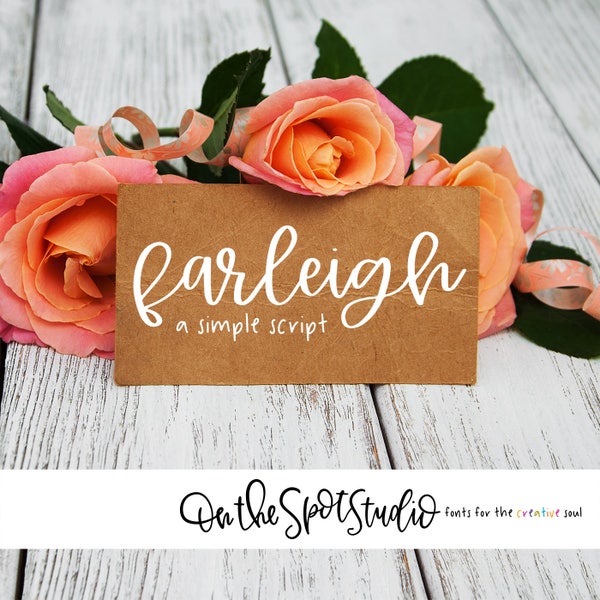 FARLEIGH / whimsical font / script font / handlettered font / OTSS / bounce script / calligraphy / handwriting