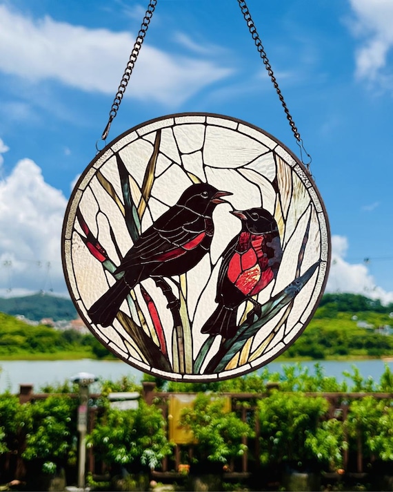 Decorazione Da Finestra In Metallo Con Uccellini – Ciondolo Per Casa E Giardino