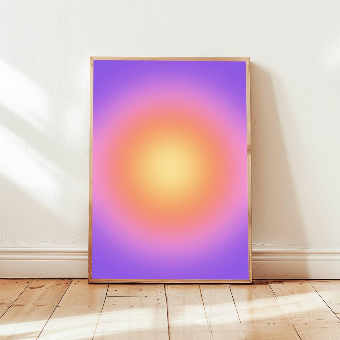 Aura Gradient Art Print: Psychedelic Meditation Decor (digital Download ...