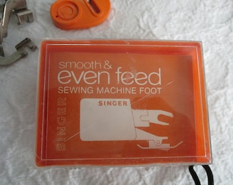 Singer Sewing  Machine Even Feed   Walking Foot Vintage Attachments   Zipper Foot  Binder Foot Miscellaneous Feet and Parts  Qulting Foot