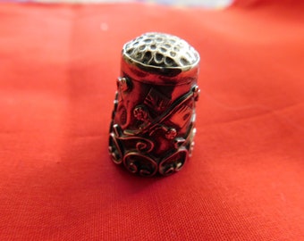 Vintage Mexican Sterling Silver Thimble - Circa 1960 - Medium