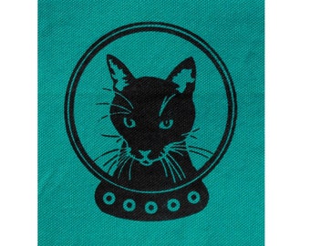 Space Cat Patch Astronaut Cat Patch Alien Cat Space Space Fabric Black Cat in Space Cloth Patches Astronaut Helmet Cat Chat Chat