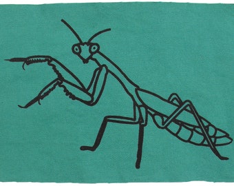 Remendo traseiro do louva-a-deus/remendo de inseto remendo de bug remendo de natureza remendo de tecido animal remendo de jardineiro remendo de agricultor remendo feminista remendo de maneater