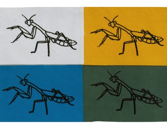 Praying Mantis Patch / Insect Patch Bug Patch Nature Patch Animal Fabric Patch for Jacket Praying Mantid Print Pray Man Eater Entomology