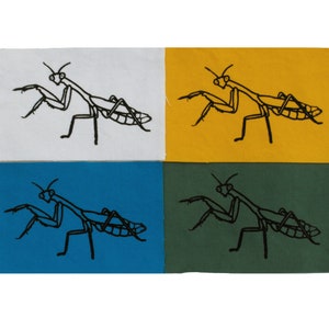 Praying Mantis Patch / Insect Patch Bug Patch Nature Patch Animal Fabric Patch voor Jas Bidden Mantid Print Pray Man Eater Entomology