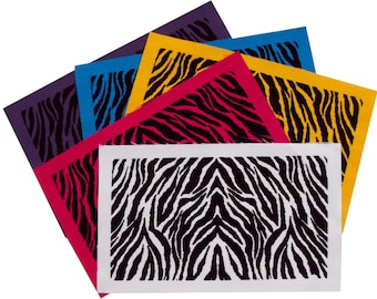Zebra Print Patch / Animal Print Fabric / Punk Patch / Neon Animal Pattern / 80's Glam Rock / Mirrored Printmaking Textiles / Animal Kingdom