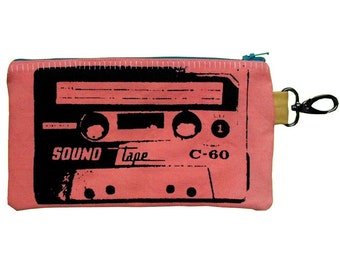 Wallet Cassette Tape Pink Wallet Tapes Clutch Zip Pouch Pencil Pouch Womens Wallet Mens Pipe Pouch Phone Wallet Checkbook Wallet Clip On