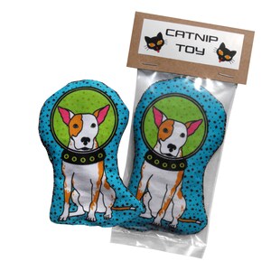 Catnip Toy Dog in Space / Cat Toy / Cat Gift / Catnip Kicker / Cute Cat Pillow Astronaut Dog / Cool Gift Cat Lover Pets Kitty Toys Astro image 1