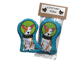 Catnip Toy Dog in Space /  Cat Toy / Cat Gift / Catnip Kicker / Cute Cat Pillow Astronaut Dog / Cool Gift Cat Lover Pets Kitty Toys Astro