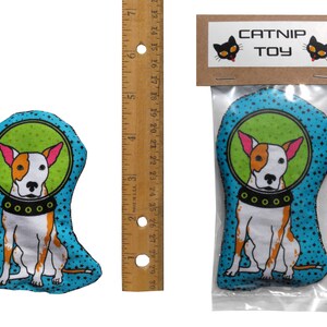 Catnip Toy Dog in Space / Cat Toy / Cat Gift / Catnip Kicker / Cute Cat Pillow Astronaut Dog / Cool Gift Cat Lover Pets Kitty Toys Astro image 2