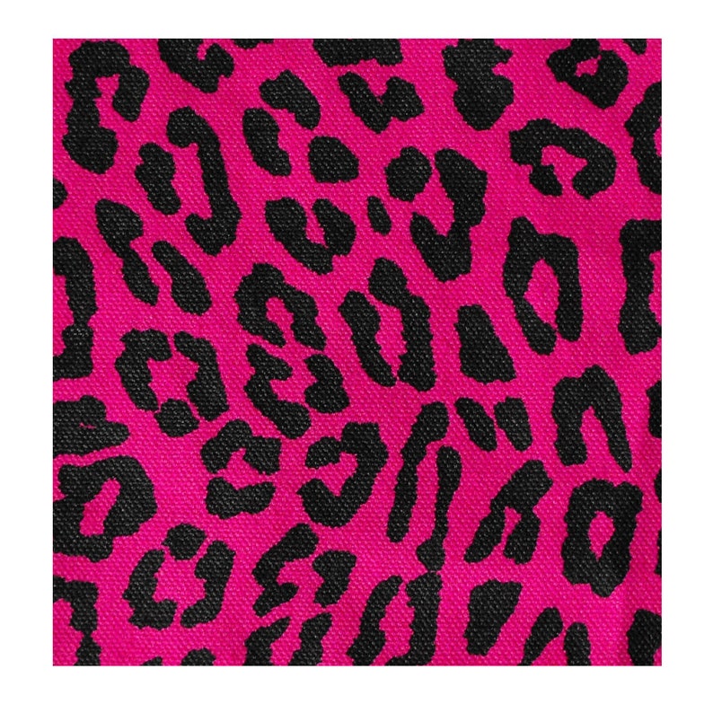 Leopard Print Patch / Animal Print Fabric / Punk Patch / Neon Animal Print / Cat Patch / 80s Glam Diva Punk Patches DIY / Hot Cheetah Print Pink