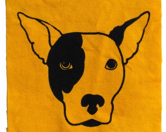 Dog Patch Pit Bull Patch Pitbull Patch Cloth Patches Puppy Patch Puppies Dogs Patch Dog Lover Gift Dog Print Fabric Cartoon Dog Fabric Patch