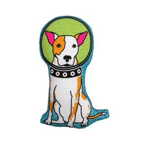 Dog Plush Space Pit Bull Stuffed Animal Room Decor Pitbull Pillow Toy Outer Space Plushies Helmet Cool Gift Alien Dog Lover RED Nose Pitbull