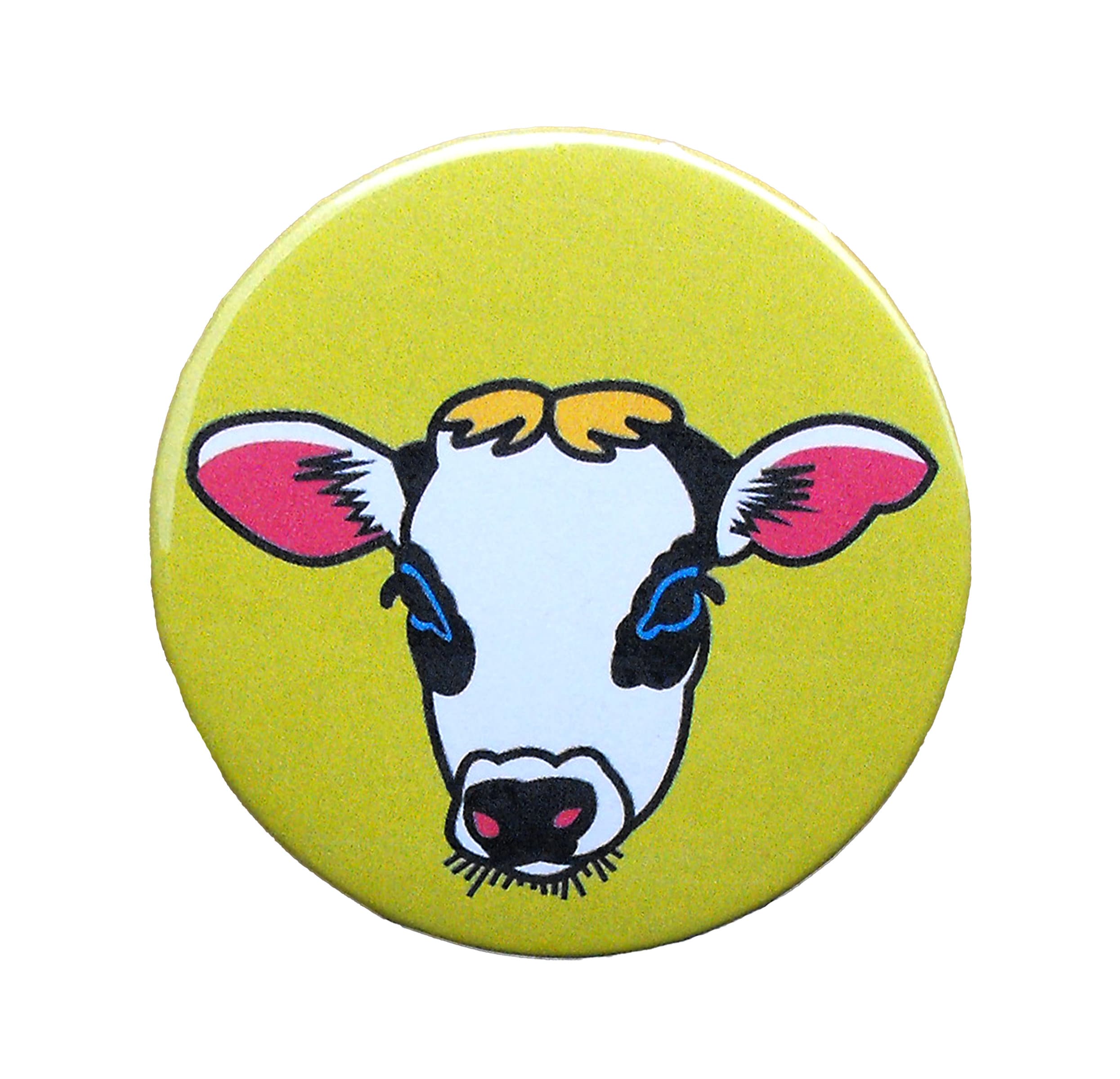Cow Button Pin Badge  Pop Art Farm Animal Pins  Dairy Cows 2.25 Lapel Pin Back for Bags Accessories Pinback Buttons  Cool Gifts Under 5