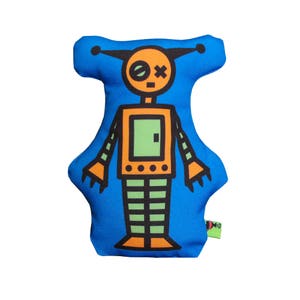 Robot Toy Robot Plush Doll Stuffed Animal Robot Plushies Gift for Kids Toddler Eco Toy Sci Fi Robot Pillows Stuffed Robot Sculpture ORANGE