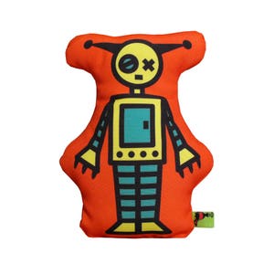 Robot Plush Doll Robot Toy Stuffed Animal Robot Plushies Gift for Babies Childrens Gift Robot Pillows Stuffed Robot Figure Eco Toys YELLOW