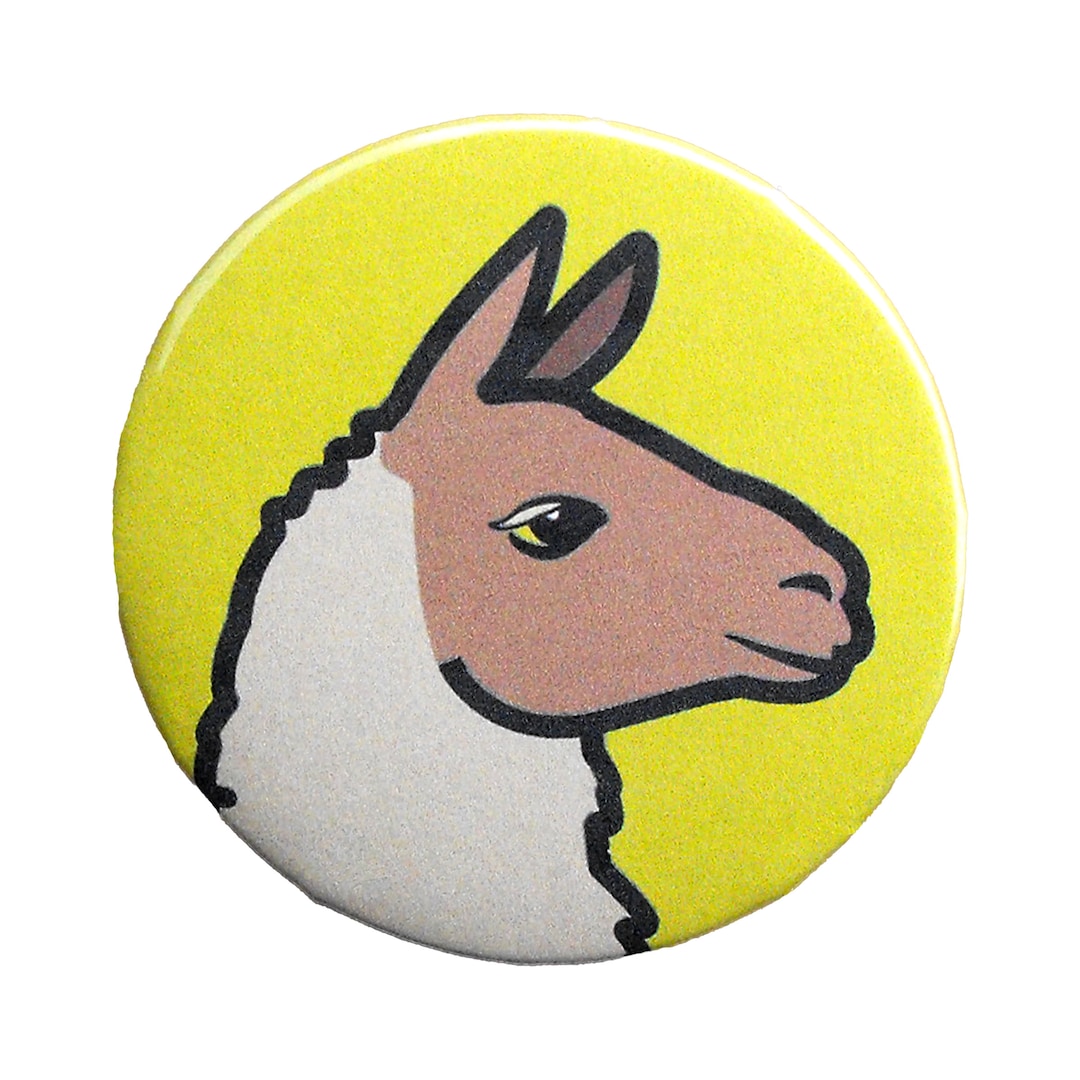 Lama Button Pin Anstecker / Lama Geschenke / Bauernhof Tier Alpaka ...