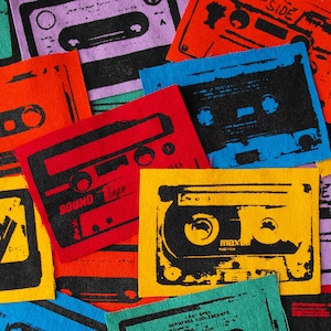 Cassette Tape Patch Pack 80s Patches Punk Patch Punk Back Patch Cool Eighties Patch Music Patch Mix Tape Patch Lot Small Retro Patches Tapes