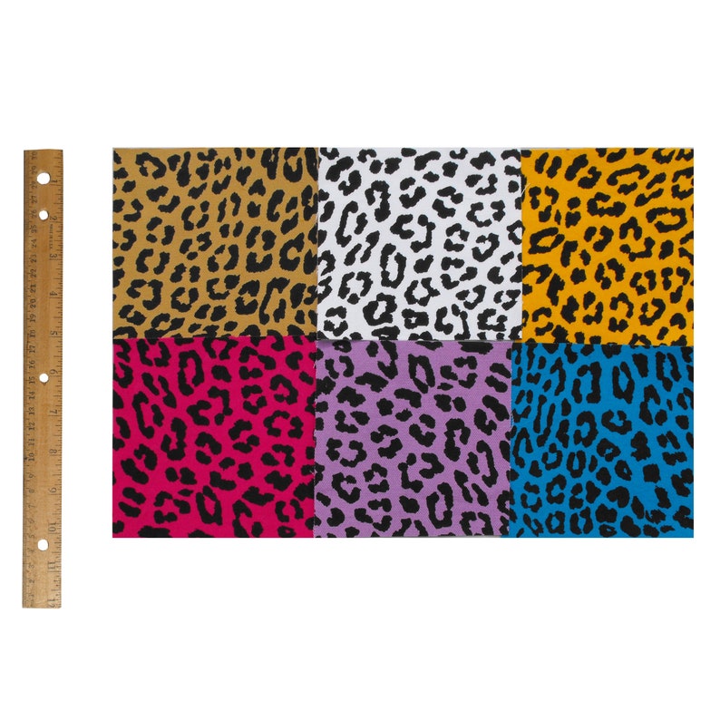 Leopard Print Patch / Animal Print Fabric / Punk Patch / Neon Animal Print / Cat Patch / 80s Glam Diva Punk Patches DIY / Hot Cheetah Print image 2