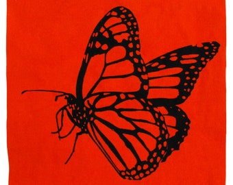 Monarch Butterfly Back Patch / Insect Patch Bug Patch Nature Patch Fabric Gardener Patch Butterflies Wings The Monarch Butterfly Fabric