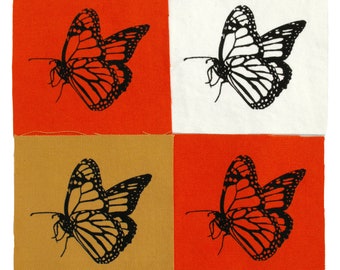 Parche de mariposa monarca / Bug Patch Science Regalo insecto parche naturaleza parche tela DIY jardinero parche naranja mariposas profesor de entomología