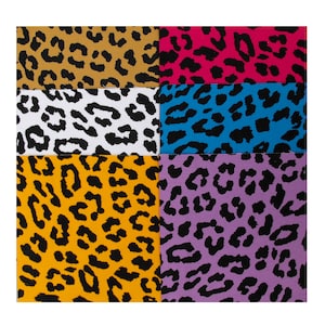 Leopard Print Patch / Animal Print Fabric / Punk Patch / Neon Animal Print / Cat Patch / 80s Glam Diva Punk Patches DIY / Hot Cheetah Print image 7