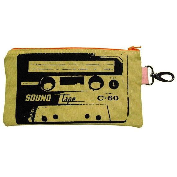 Tape Pouch Cassette Tape Clutch Zipper Pouch Pencil Pouch Screen Printed Pouch Wallet Small Pipe Pouch Phone Cosmetic Bag Make Up Pouch