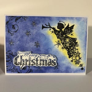 Beautiful Christmas Card|Greeting  Card| Merry Christmas |Angels|Handmade