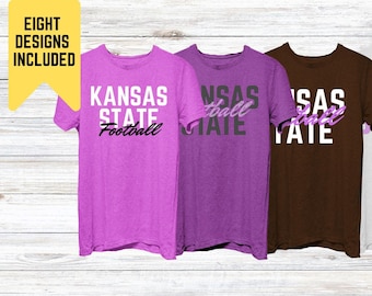 Kansas State Football SVG, KSU, Wildcats, Kansas, College Football, Cats, K-State Kansas State Football, KSU Football, Big 12