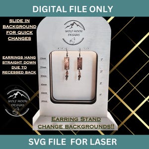 Oorbelstandaard display SVG INSTANT DOWNLOAD