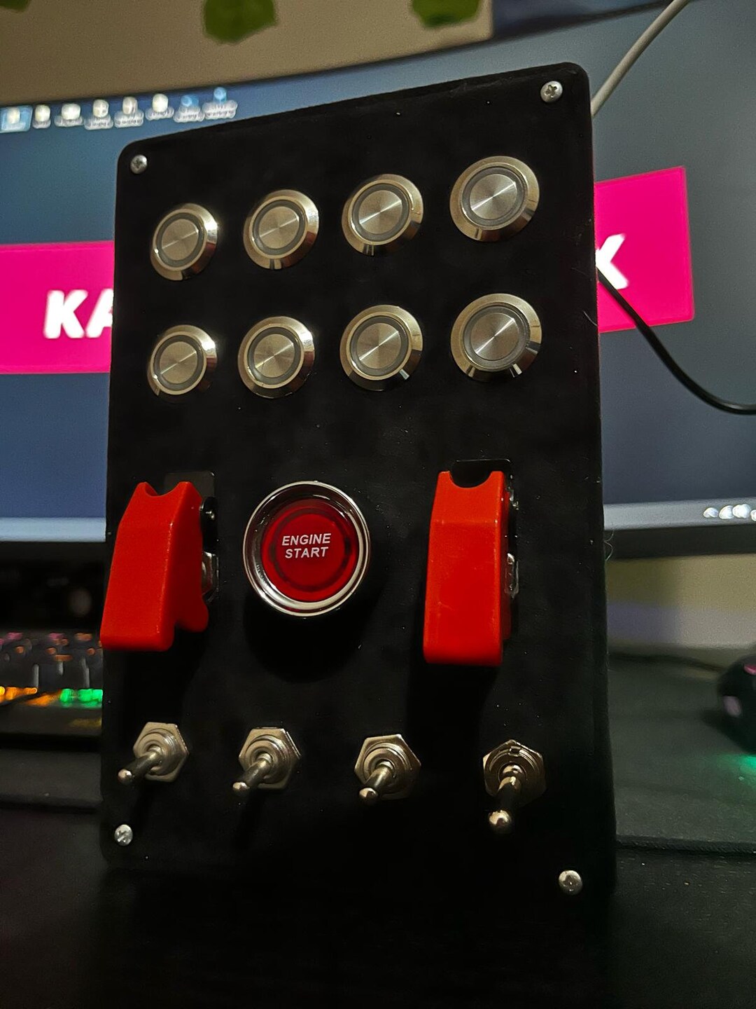 15 Button Lighted Professional Sim Racing Button Box for Pc for All ...