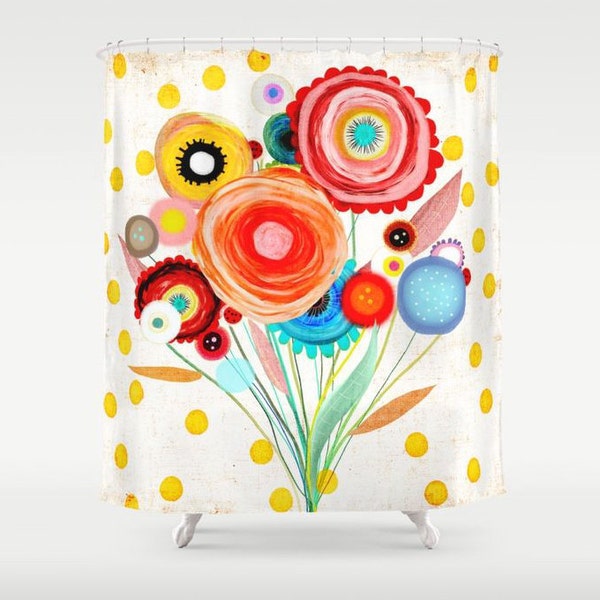 Amazing Shower Curtain - Regatta Segelbilder Marinemalerei / Wedding Floral Bouquet