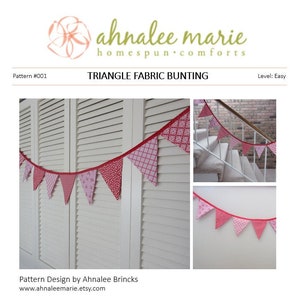 Digital Beginner Sewing Pattern:  Fabric Bunting