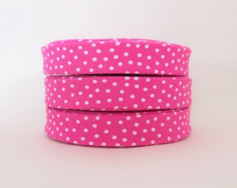 Bias Tape - Freckle Dots in Rose Pink - 3 Yards